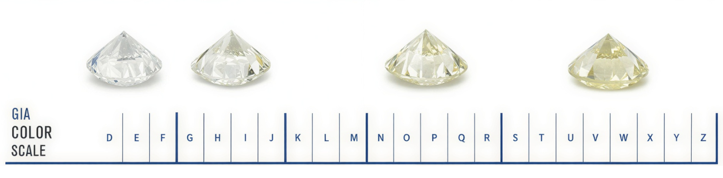 stupnice barev diamantu GIA